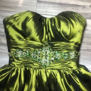 Elegant Olive Green Prom Dress